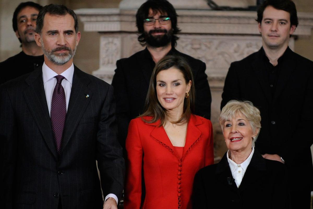 Letizia Ortiz y Felipe VI en el acto de clausura de la conmemoración de la muerte de Cervantes