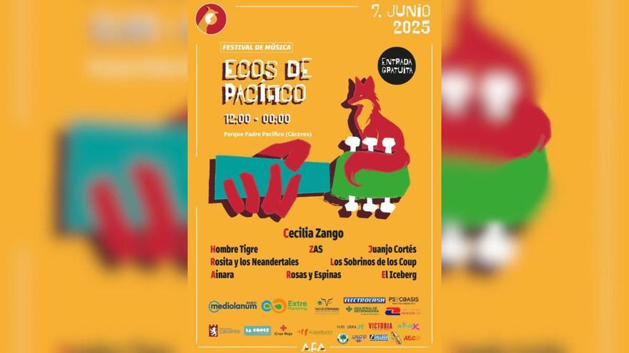 El festival &#039;Ecos de Pacífico&#039; será el 7 de junio en Cáceres