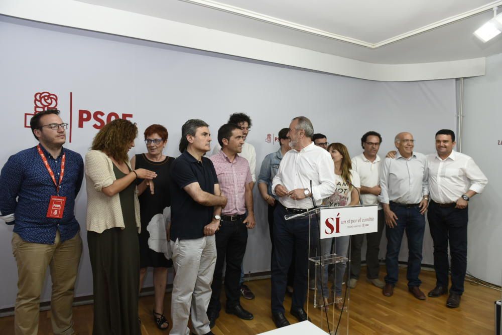 Noche electoral en el PSOE