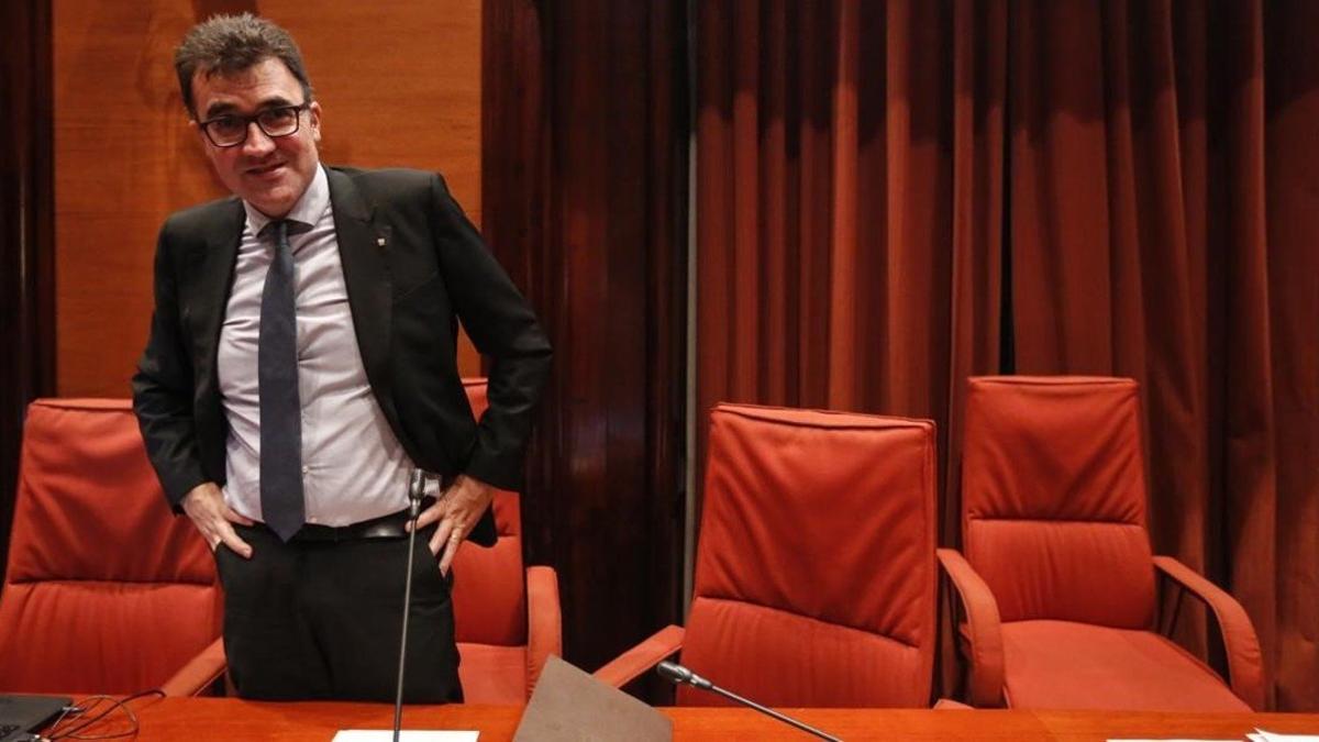 El exsecretario de Hisenda de la Generalitat Lluís Salvadó, en septiembre del 2016, en el Parlament.