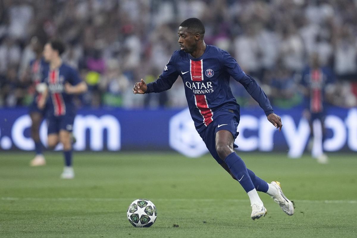 Ousmane Dembele of Paris Saint-Germain in action during of the UEFA Champions League Final 2025 between Paris Saint-Germain and FC Internazionale Milano at Munich Football Arena on May 31, 2025 in Munich, Germany. AFP7 31/05/2025 ONLY FOR USE IN SPAIN. Dennis Agyeman / AFP7 / Europa Press;2025;OLYMPICS;SPAIN;SPORT;ZSPORT;Paris Saint-Germain v FC Internazionale Milano - UEFA Champions League Final 2025;