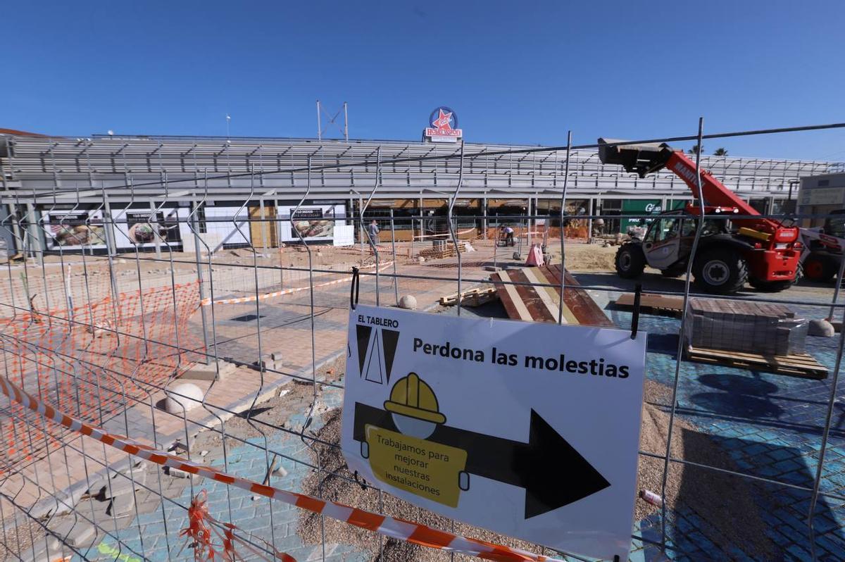 Obras en el centro de ocio de El Tablero.