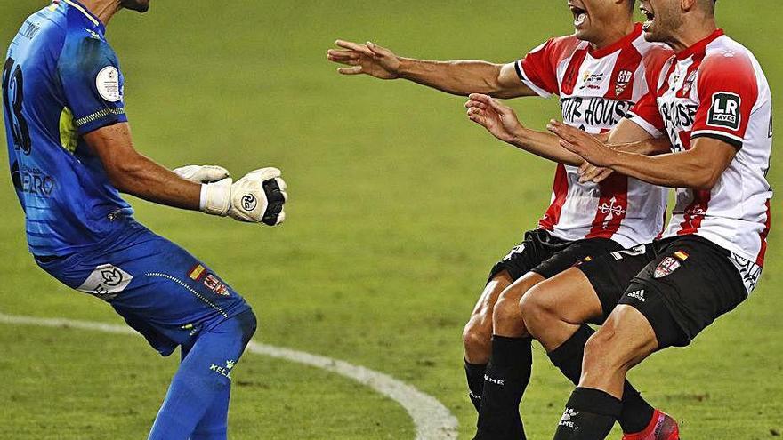 Miguel Santos, en plena celebración.