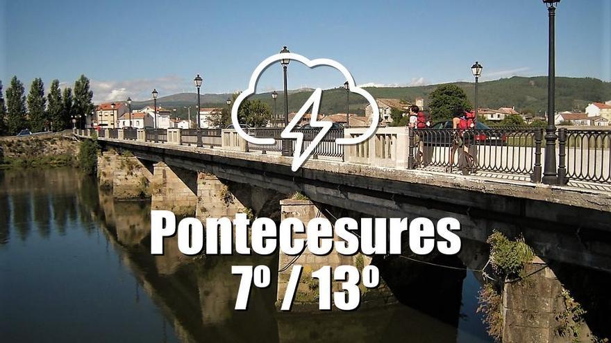 El tiempo en Pontecesures: previsión meteorológica para hoy, sábado 19 de abril