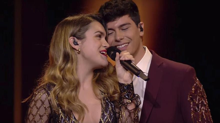 Amaia y Alfred, durante su actuación en Eurovisión 2018.