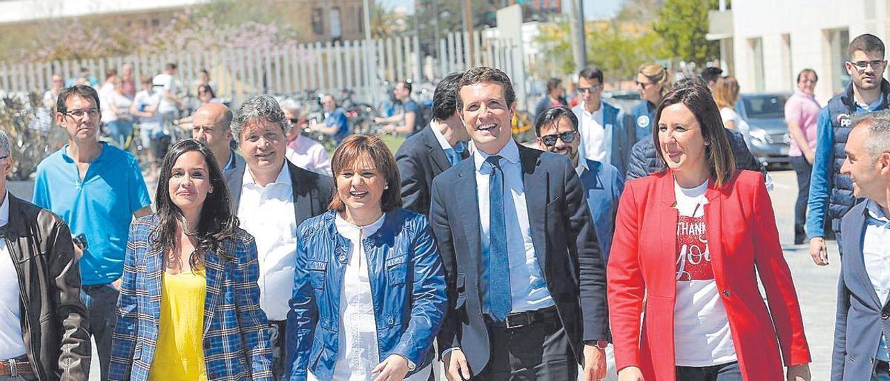 Mitin final de campaña de Casado en el PP con Isabel Bonig, Pablo Casado, Belen Hoyo y Mª José Catalá, entre otros