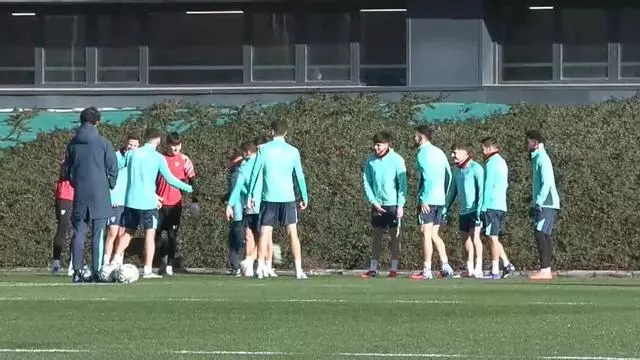 El Athletic de Bilbao prepara el encuentro frente al Atalanta