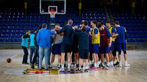 El Barça, en el entrenamiento del jueves, quiere cerrar la temporada regular con victoria