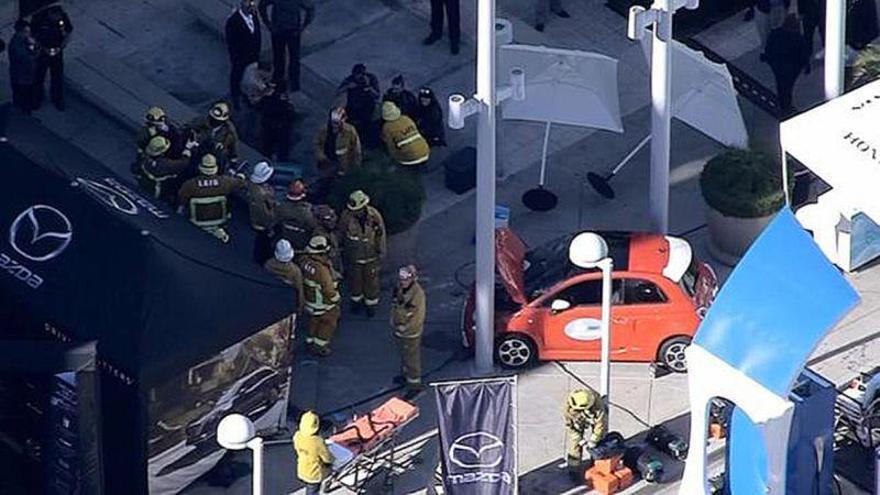 Accidente a las puertas del salón