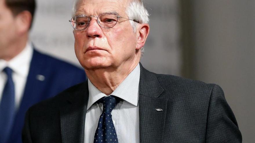 Borrell en la reunión de ministros de Exteriores.