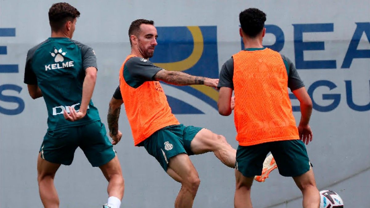 Último entrenamiento del Espanyol antes de recibir al Almería