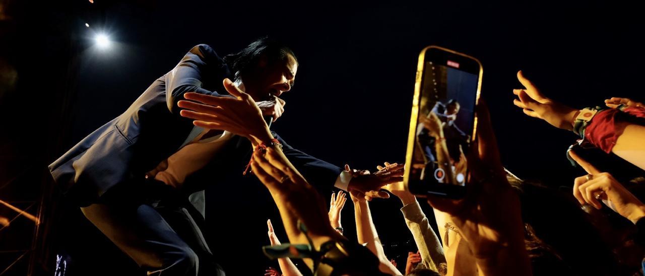 Nick Cave, en su actuación en el festival mijeño.
