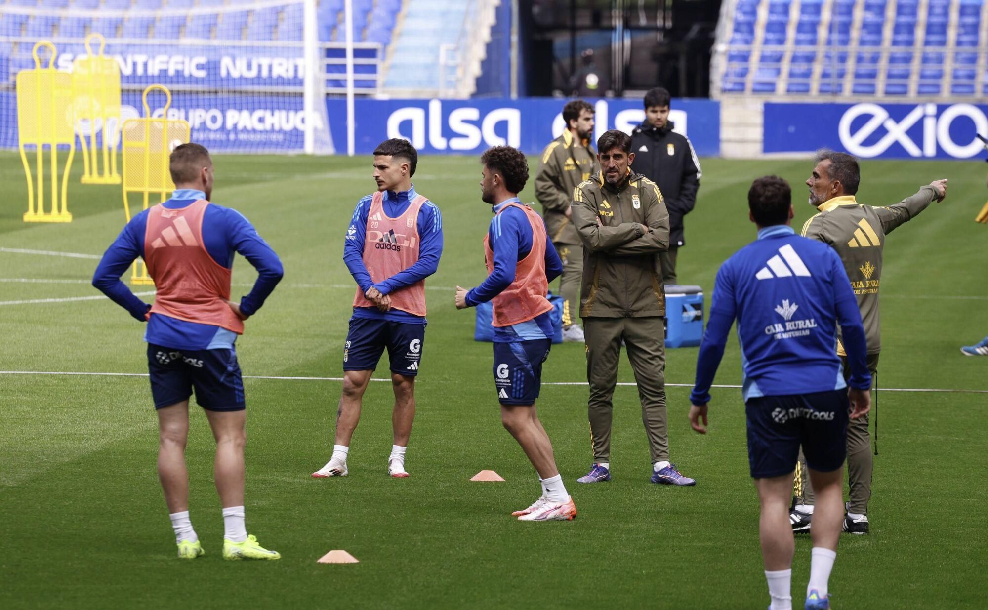 Primer entrenamiento de Paunovic en el Real Oviedo