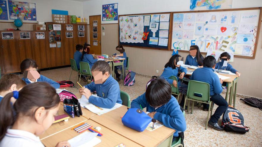 Aula de un colegio concertado en Galicia // FARO