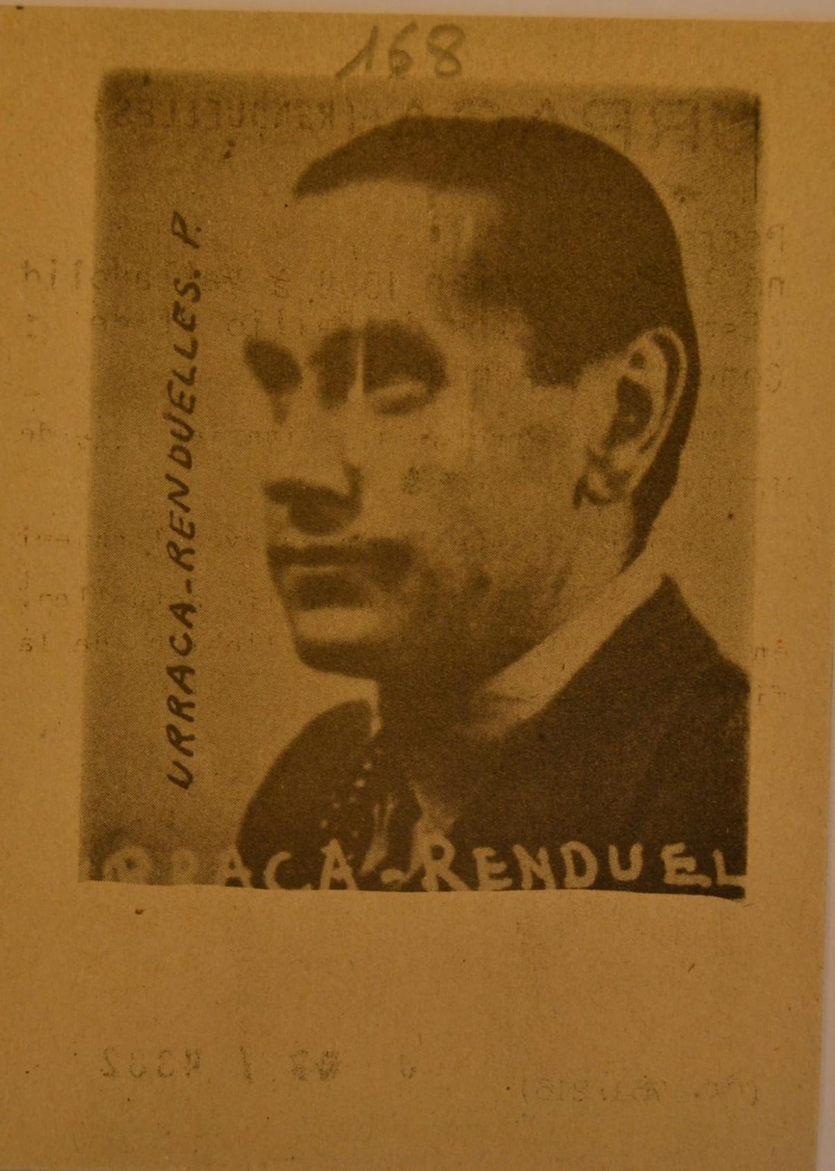 Foto de Pedro Urraca en la ficha de busca y captura de la policía francesa.