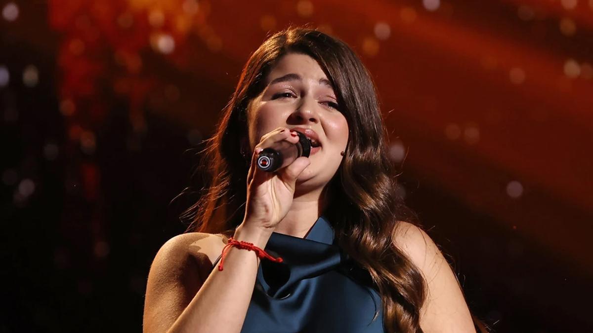 La viguesa Antía Pinal, en su actuación en la final de La Voz.
