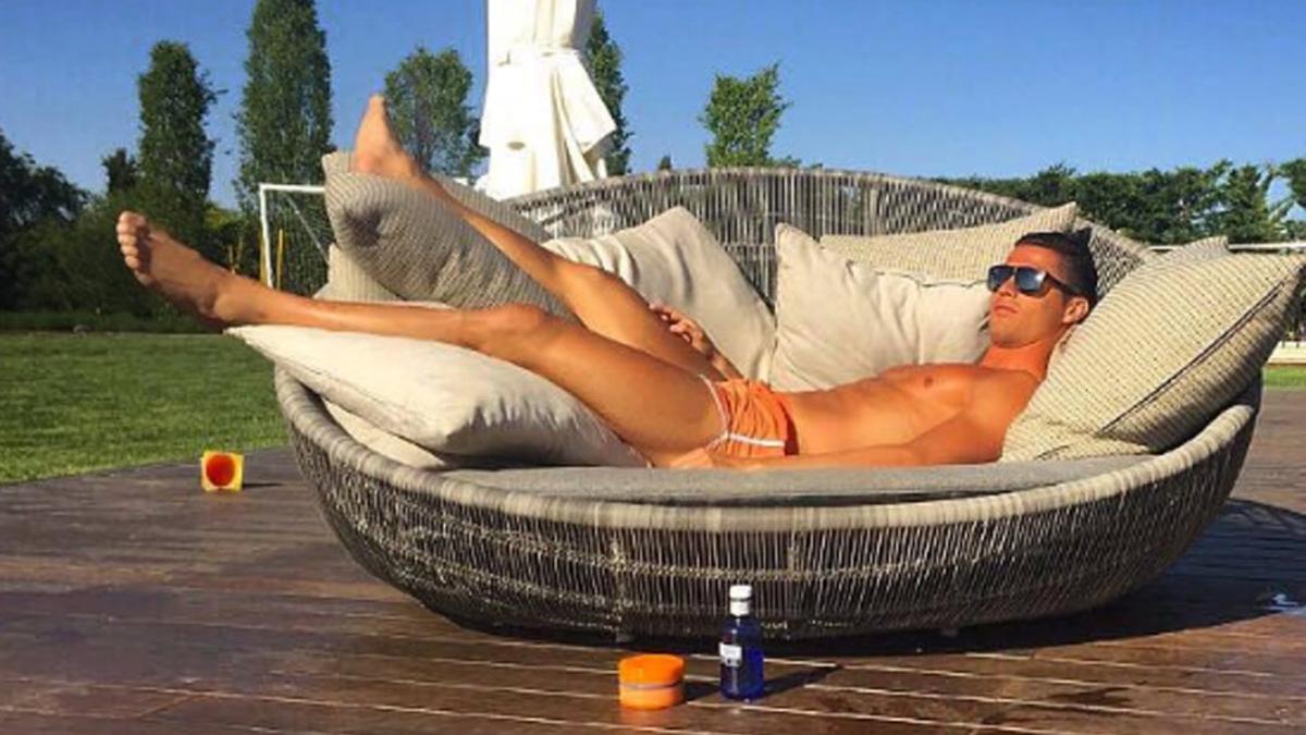 Cristiano Ronaldo durante sus vacaciones