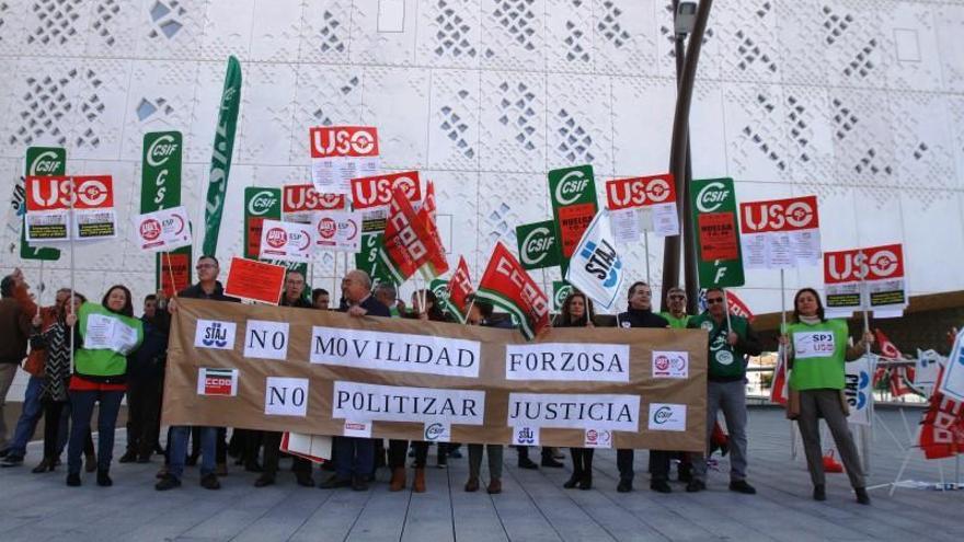 Protesta del personal de la Administración de Justicia