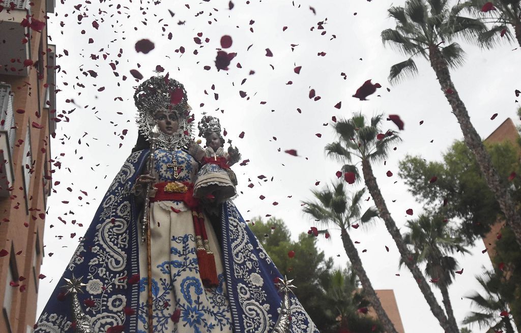 Romería de Murcia: Misa previa y primer tramo del recorrido