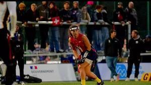 Mar Hernández en un partido con la selección española.