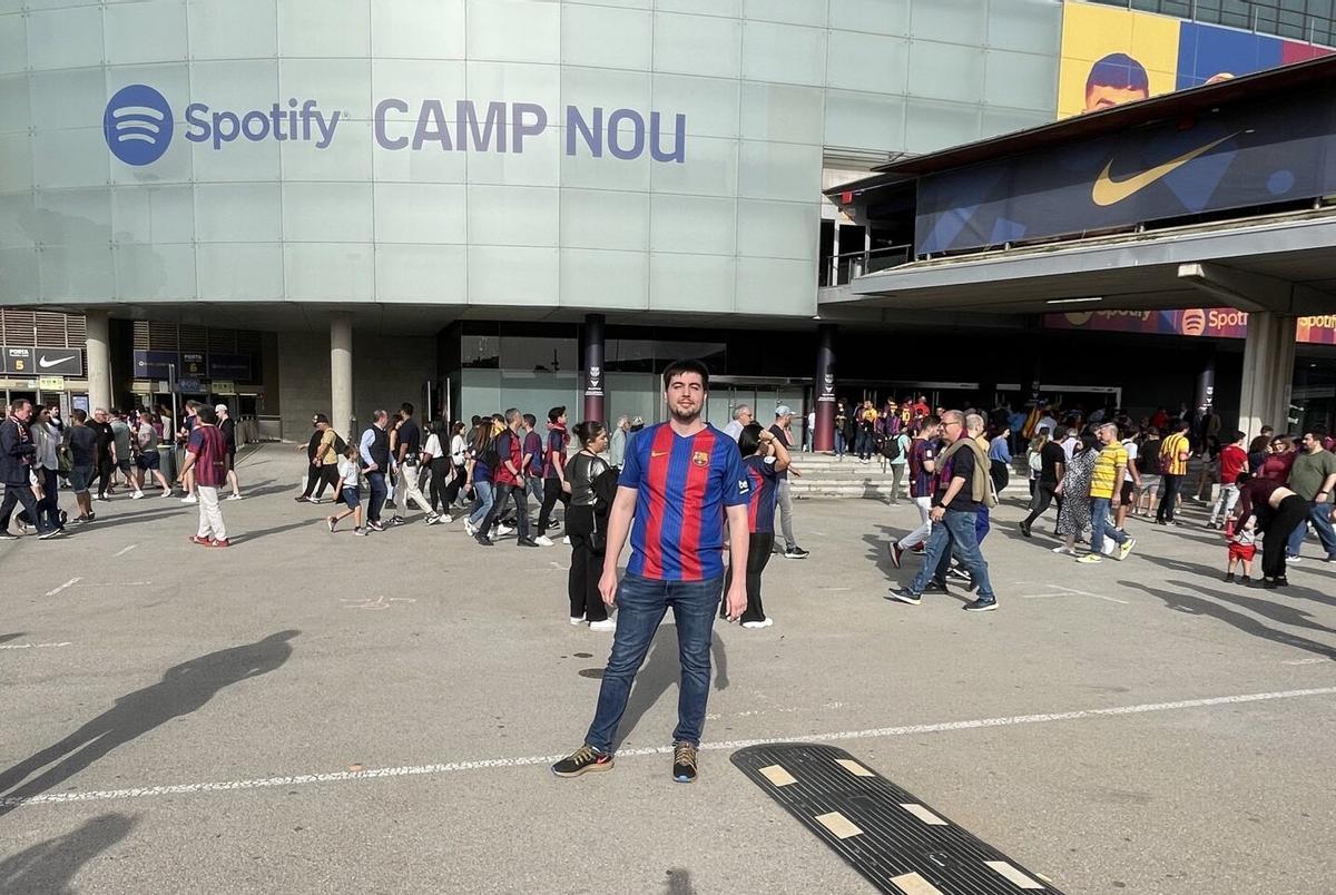 Gerard Jordana en el último partido en el Camp Nou