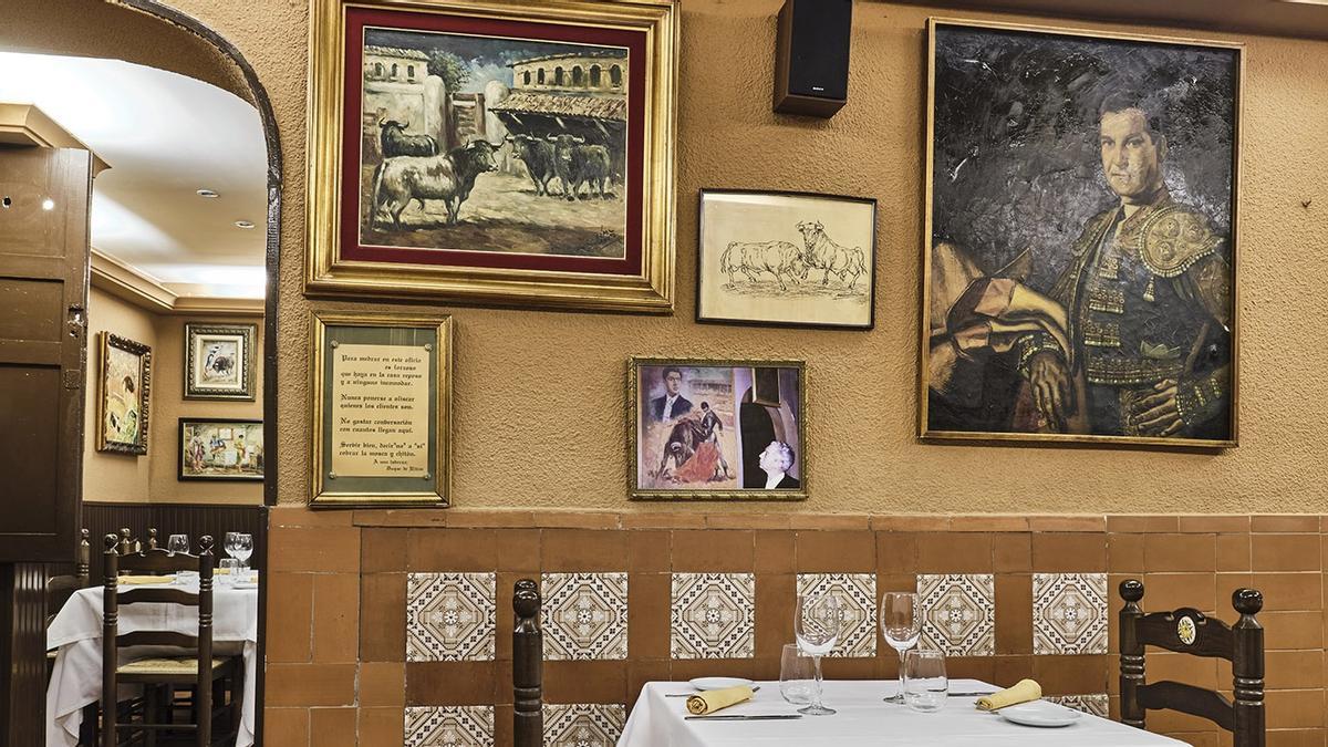 El comedor de la Taberna Antonio Sánchez.