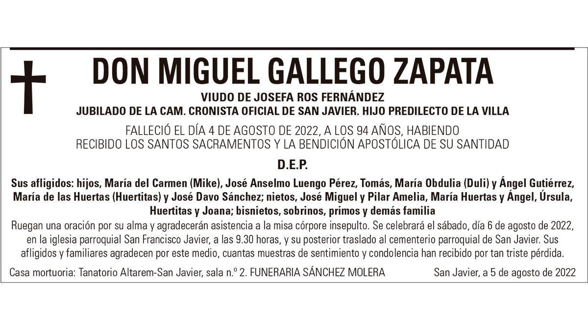 D. Miguel Gallego Zapata