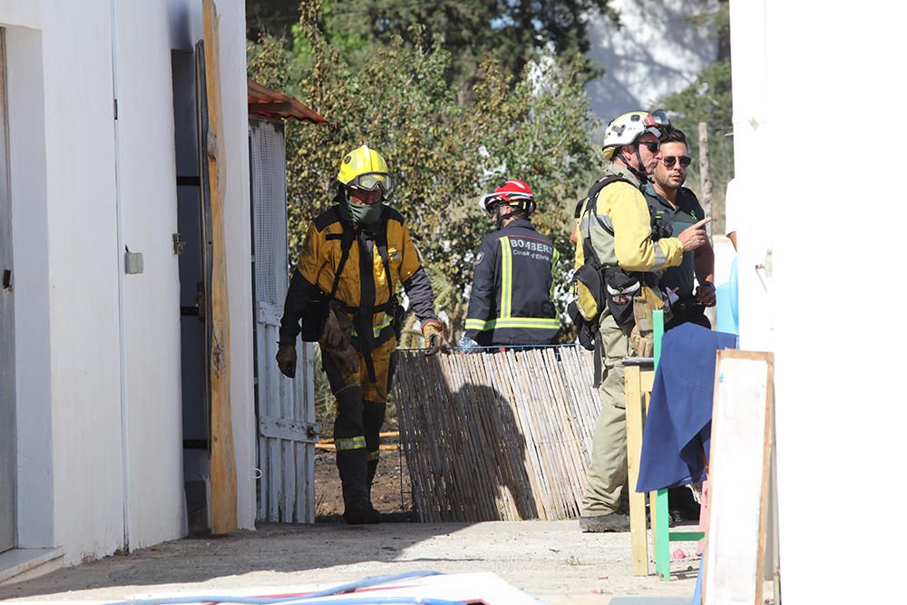 Incendio en una zona de rastrojos en Sant Antoni