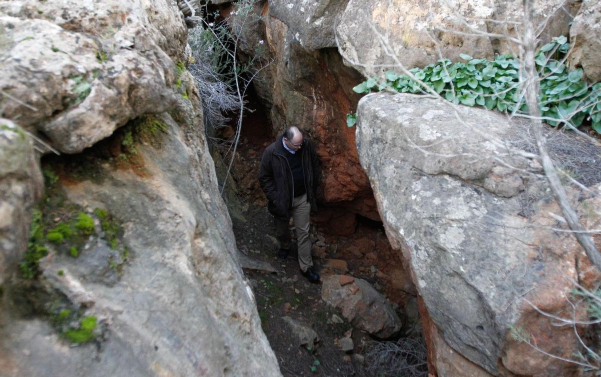 Marcus Hermanns en las minas de s’Argentera en el año 2014. | J.A.RIERA