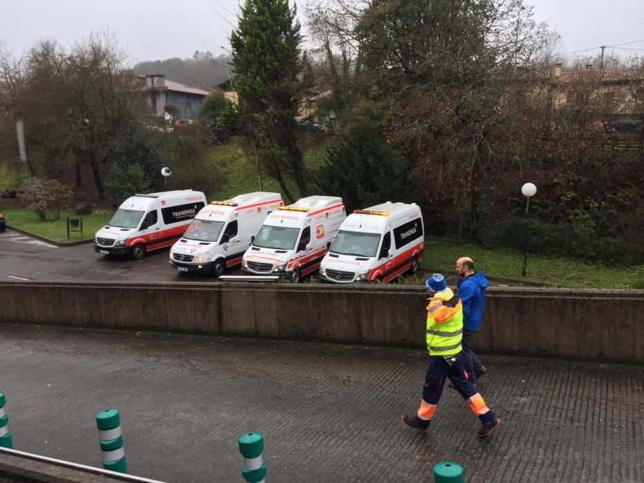 "Temporal en Asturias: El hospital de Arriondas, d