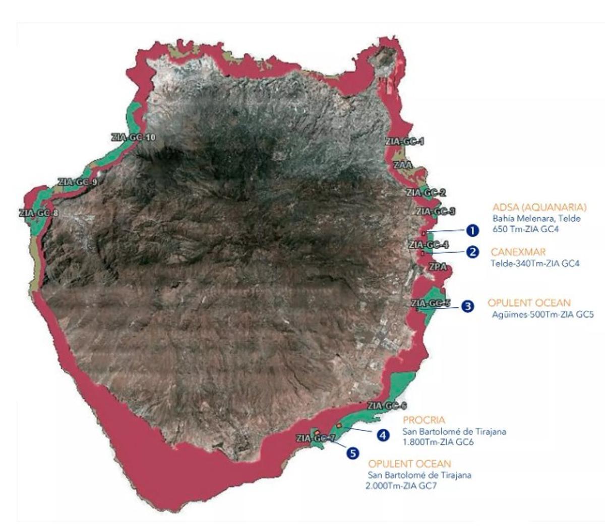 Plan de ordenación de la acuicultura en la costa de Gran Canaria.