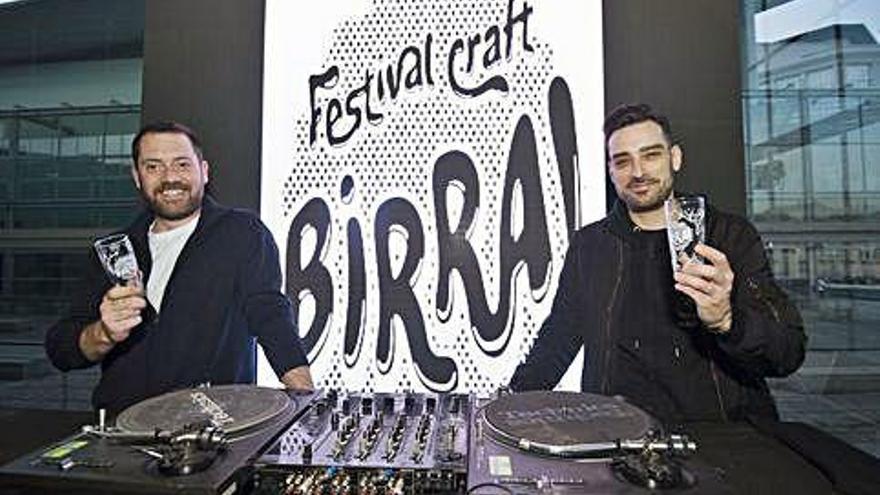 Organizadores del festival Birra!, ayer.