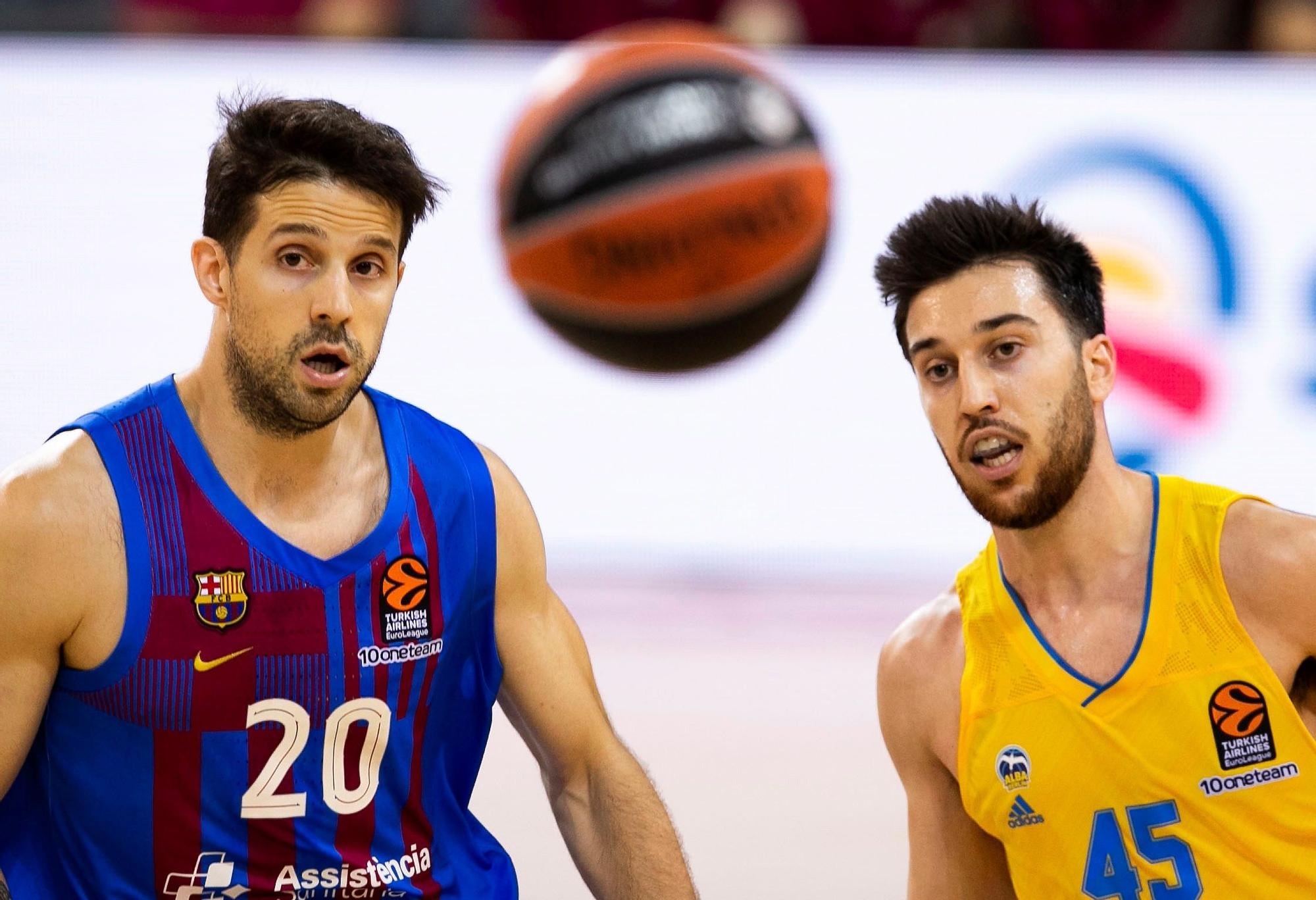 Laprovittola en el partido ante el Alba Berlín en el Palau Blaugrana