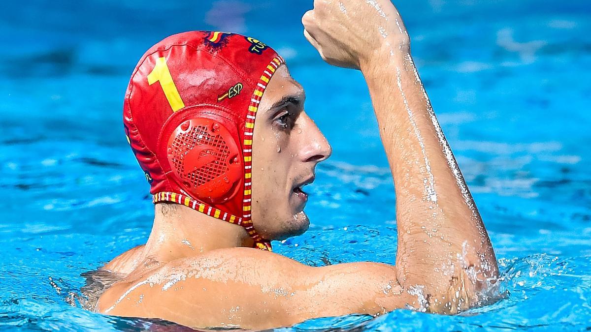 El portero de la selección española de waterpolo Unai Aguirre.