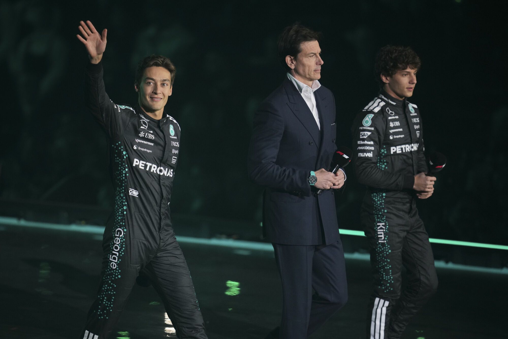 Así fue la presentación conjunta de todos los equipos de la Fórmula 1 en Londres. 