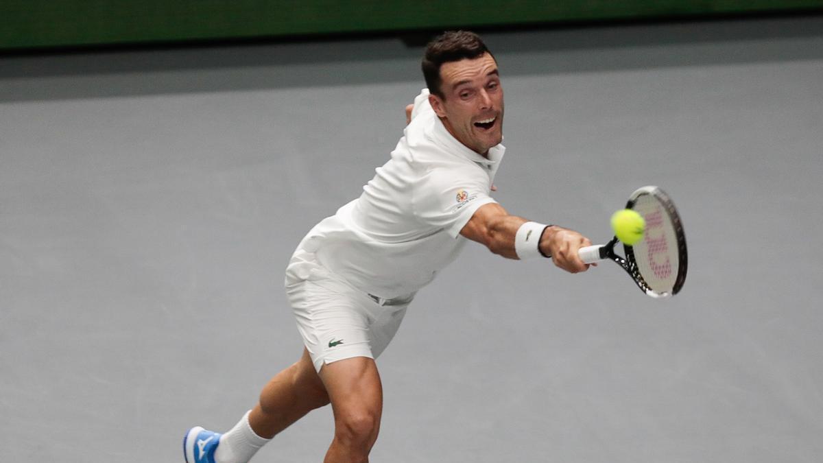 Roberto Bautista, en su partido ante Pospisil