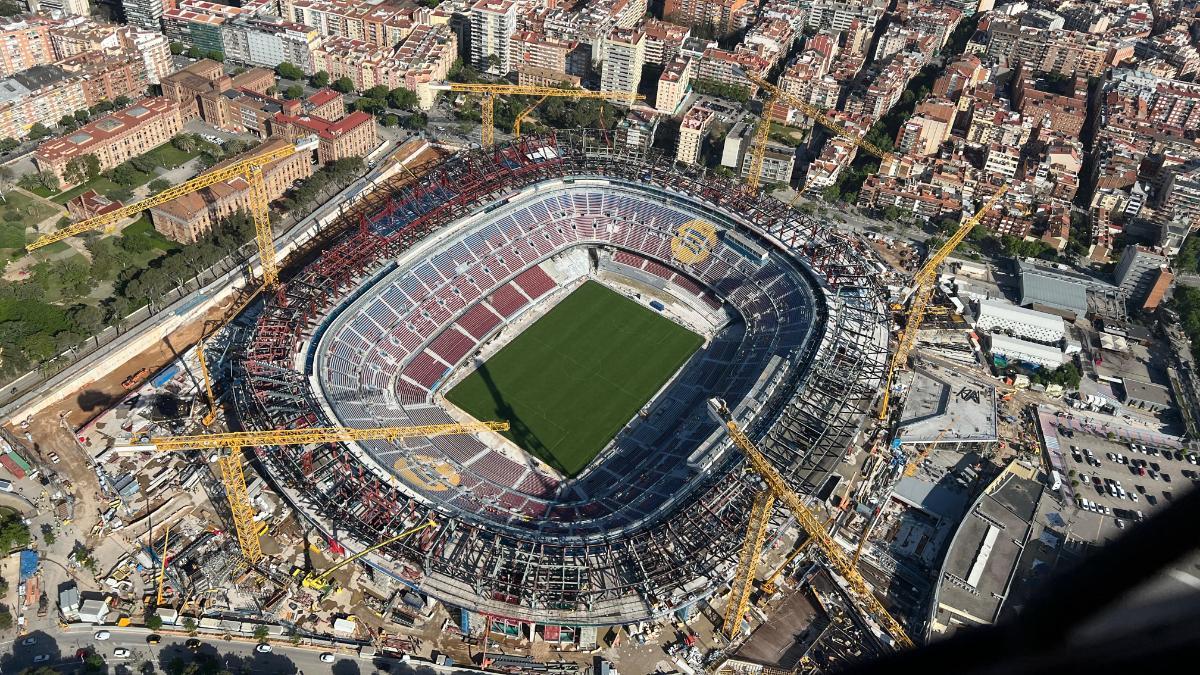 Así evolucionan las obras del Spotify Camp Nou a 7 de mayo de 2025