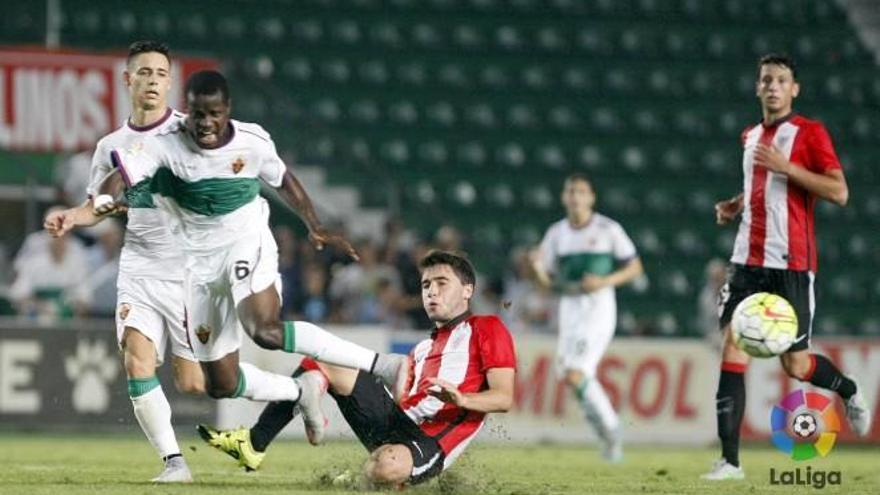 Anaba, en el partido ante el Bilbao Athletic