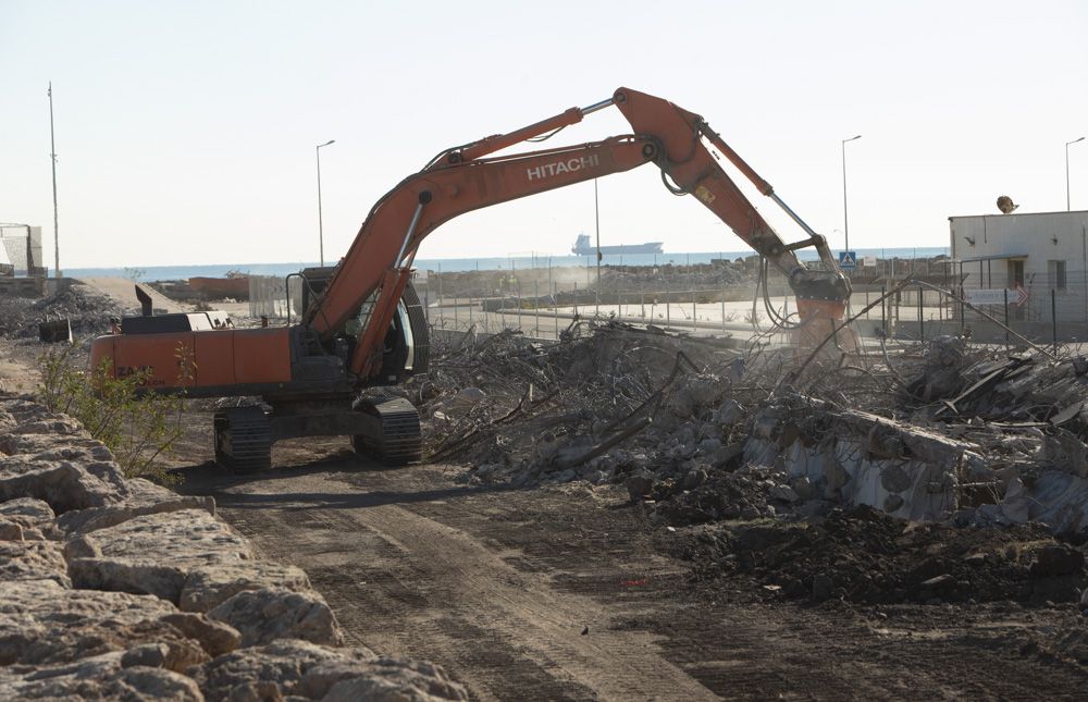 Estado de las obras en el Pantalán del Port de Sagunt