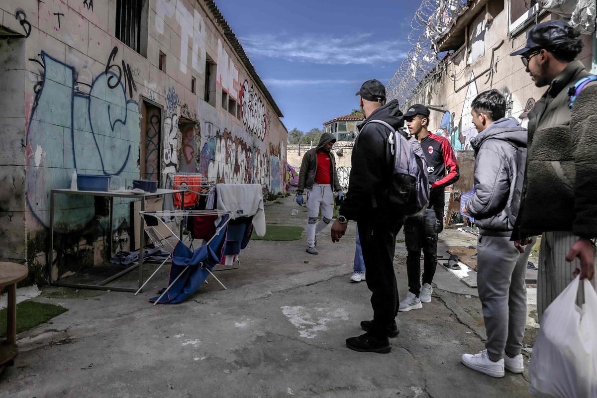 Algunos de los residentes de la antigua cárcel de Palma, en una imagen del año pasado.