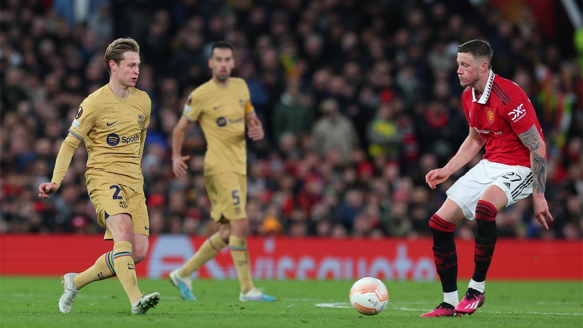 Frenkie de Jong visitó Old Trafford con la camiseta del Barça