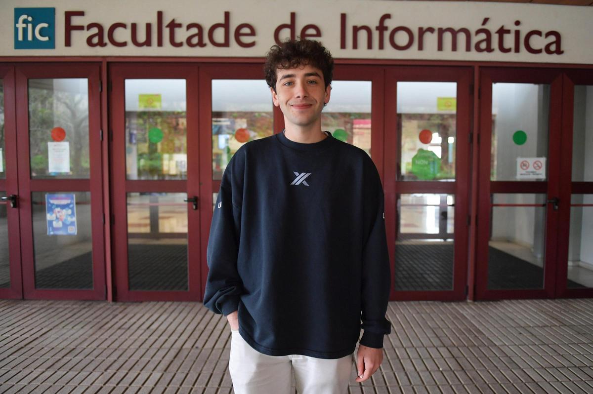 Santiago López, estudiante de la UDC
