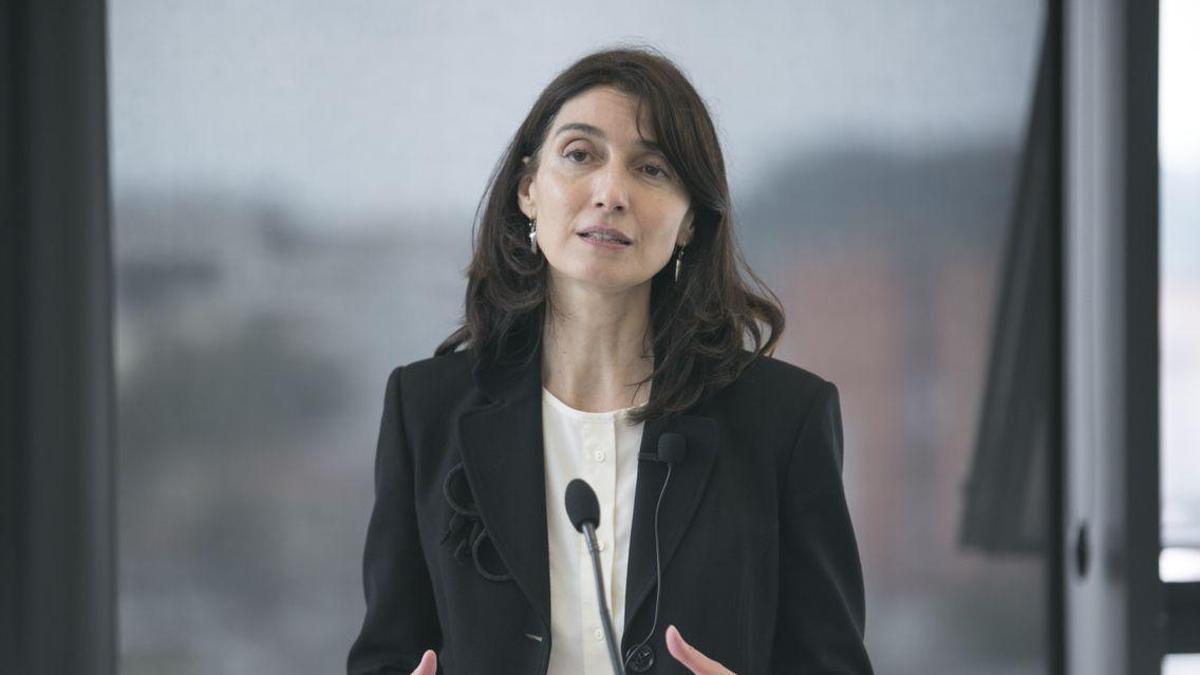 La ministra de Justicia, Pilar Llop, durante una rueda de prensa en Asturias.