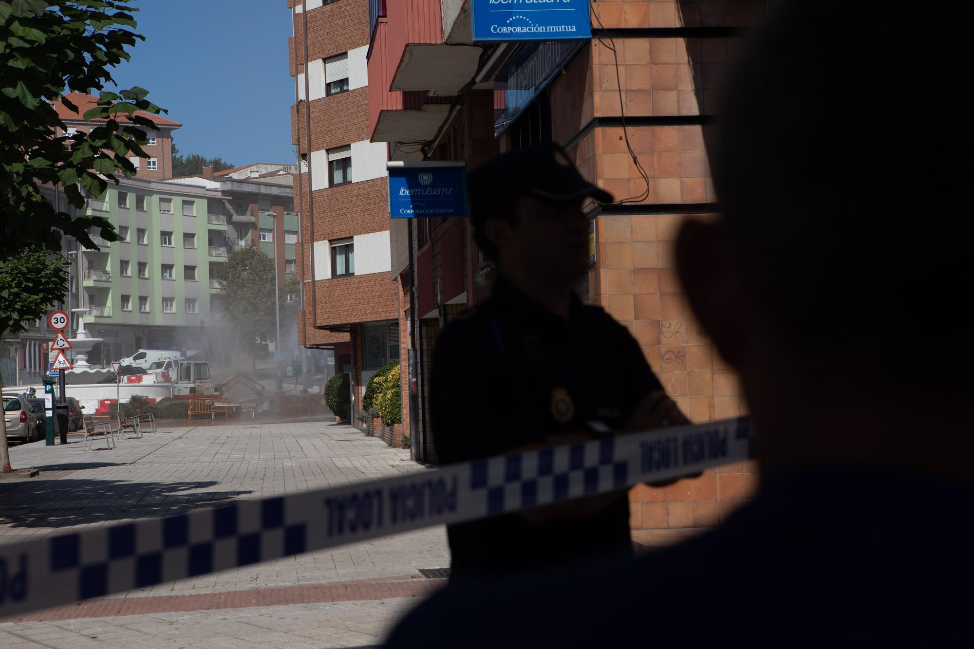 En imágenes: fuga de gas en Avilés