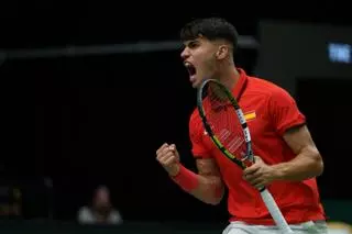 Ugo Humbert - Carlos Alcaraz de la Copa Davis, en imágenes