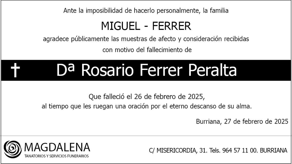 Dª Rosario Ferrer Peralta