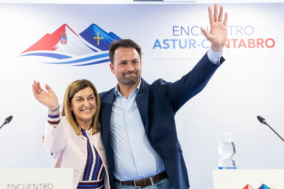 María José Sáenz de Buruaga y Álvaro Queipo en Panes.
