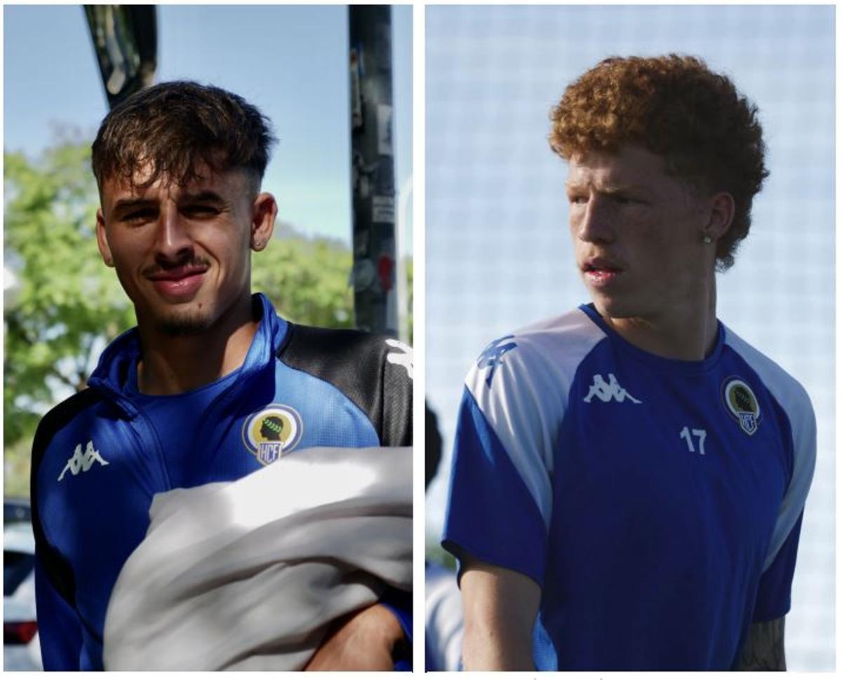 Rafael de Palmas (i) y Jeremy de León (d), este sábado en Alicante antes de emprender viaje a Sevilla.