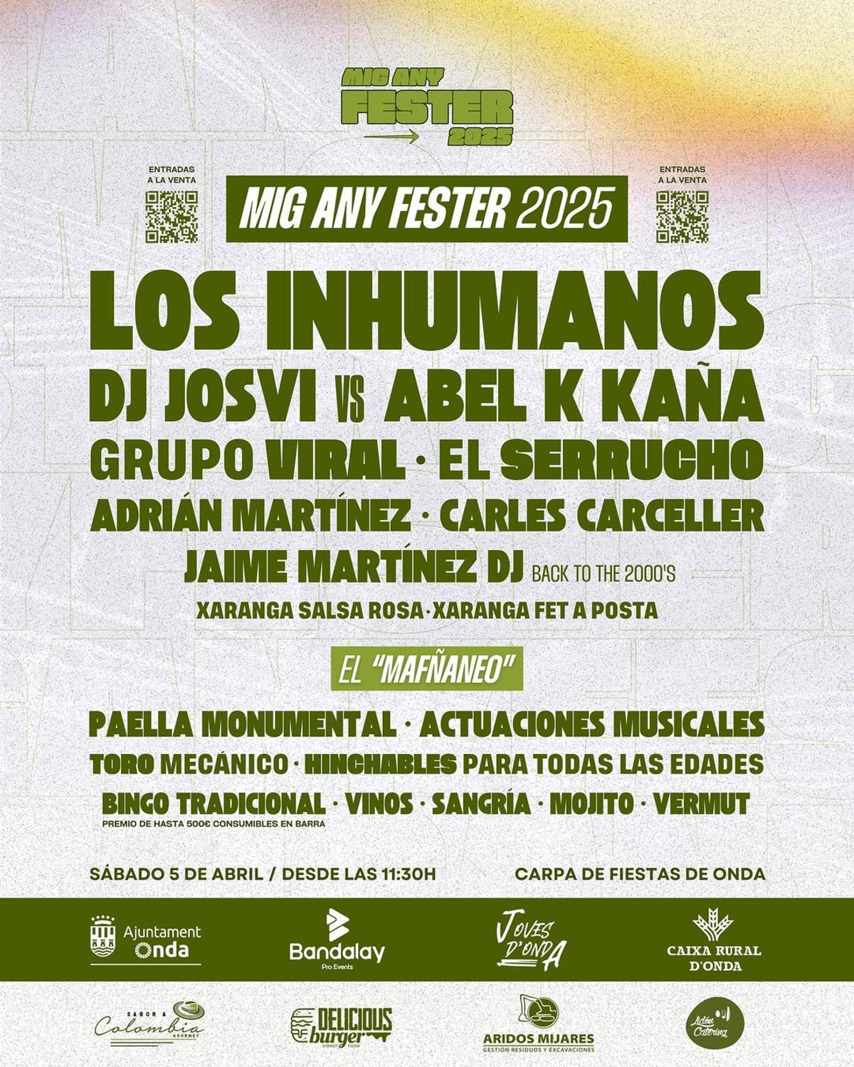 Programación para el sábado 5 de abril.