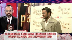 Risto Mejide habla con Màxim Huerta en ’Todo es mentira’.